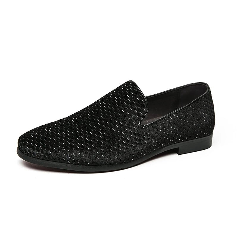 Premium men's slip-on loafers. Elegant dress shoes for smart casual and formal events. Comfortable fit.