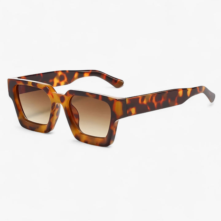 Men's stylish retro square sunglasses, UV400 protected eyewear for modern fashion.