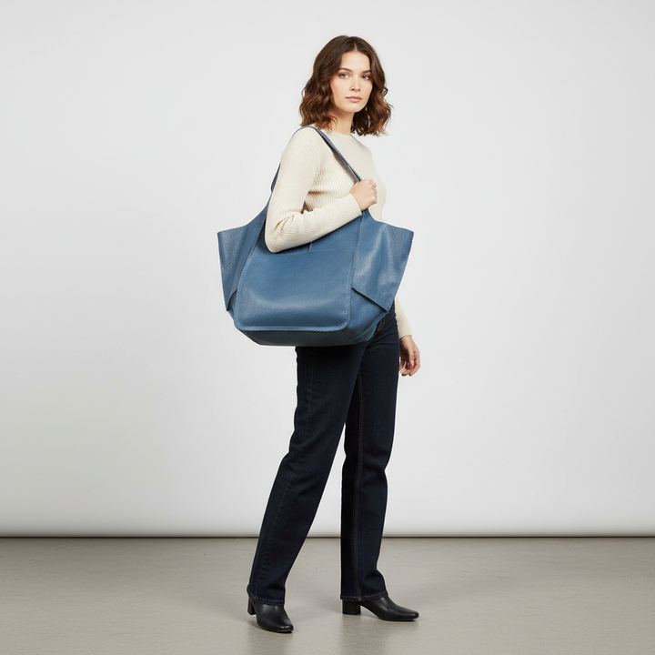Women's roomy vegan leather work bag. Large capacity shoulder tote, perfect for daily commute.