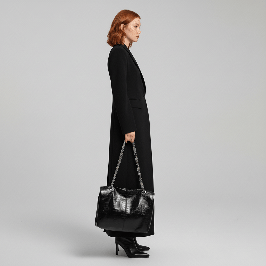 Chic ruby longline tailored coat for women, perfect for formal or casual styling.