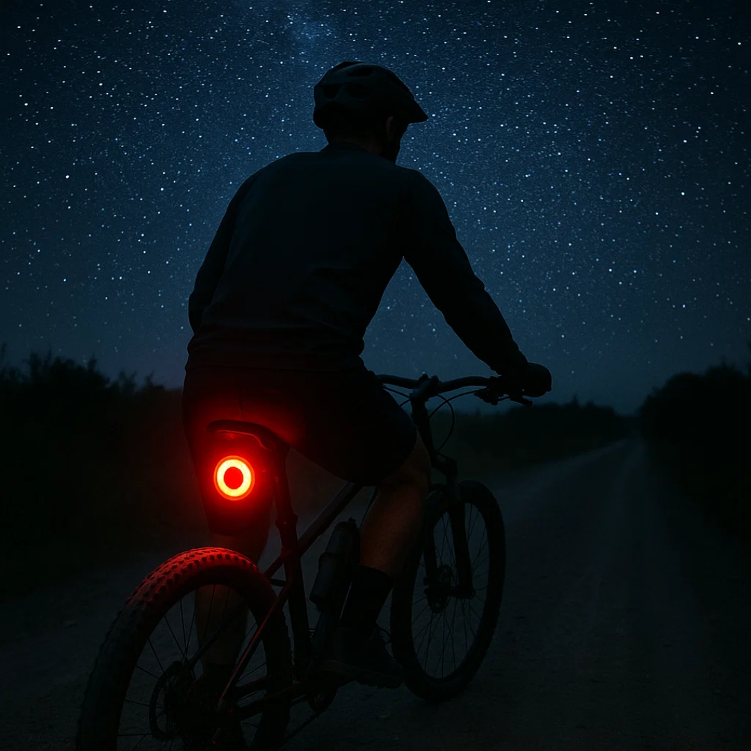 E-bike USB rechargeable rear brake light, 6 modes for enhanced visibility & safety. A must-have accessory.