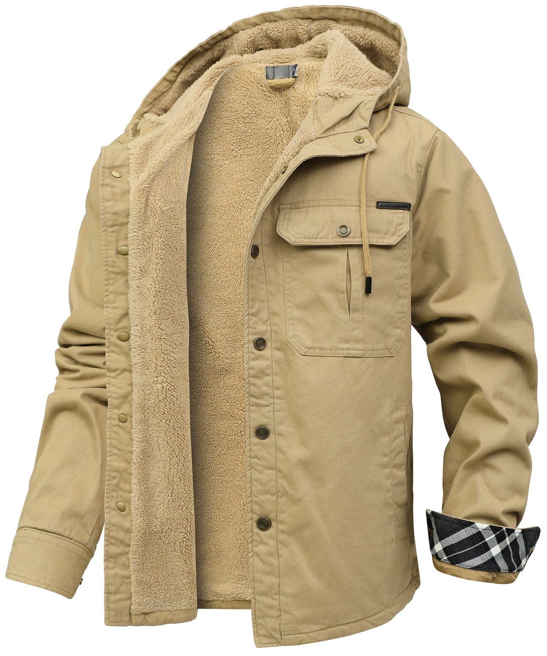Durable men's winter coat, thermal fleece lining, perfect for outdoor gear