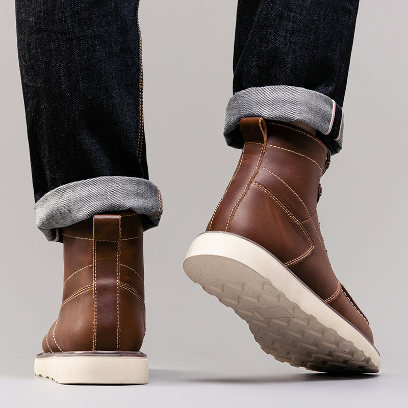 Waterproof black chukka boots for men, showcasing a blend of style and rugged practicality