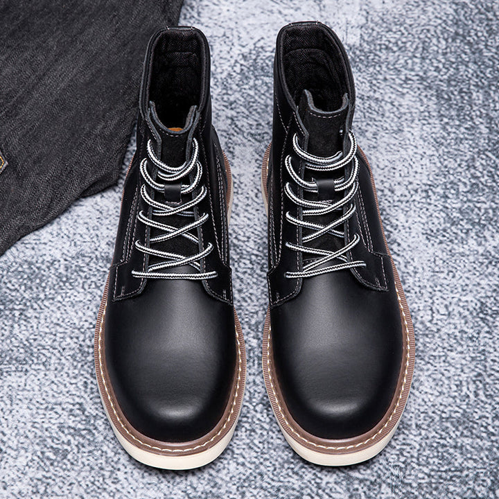 Rugged brown men's chukka boots, waterproof and perfect for adding a touch of outdoor style to casual outfits
