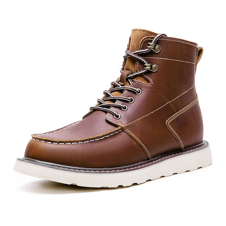 Rugged brown waterproof chukka boots for men, ideal for those seeking durable, all-weather casual footwear