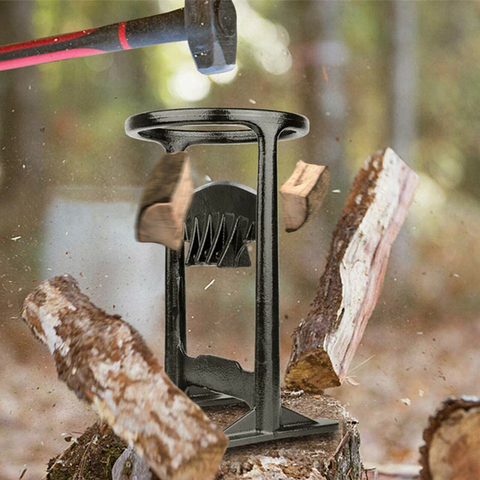 Heavy-duty manual wood splitter for safe & easy firewood prep. Essential home heating and garden tool.