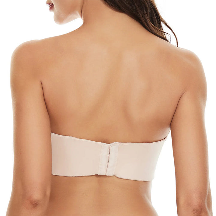 Versatile multiway seamless bandeau bra for women, with removable straps for various styles & comfort.