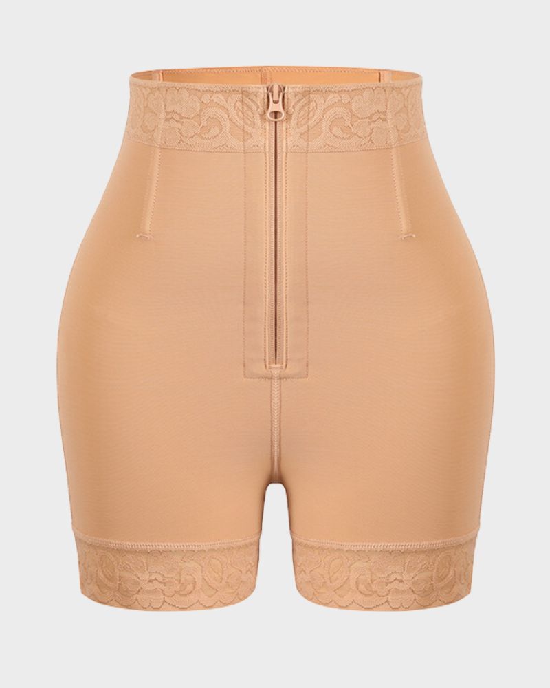 Women's high-waist seamless shapewear shorts, designed for tummy control & butt lifting, invisible.