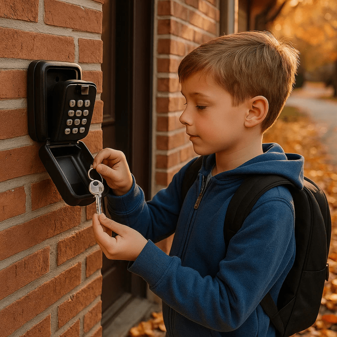 Zinc alloy outdoor key safe, weatherproof and secure for essential home key storage and access.