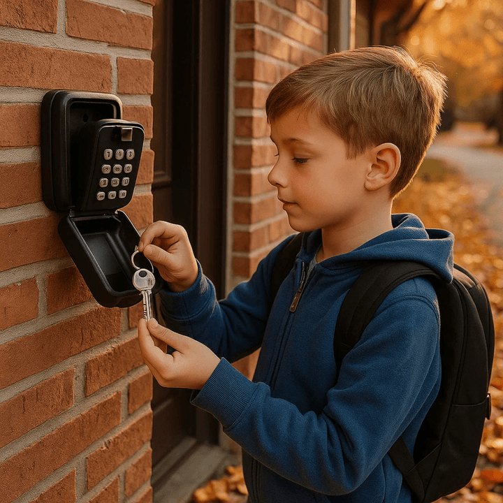Zinc alloy outdoor key safe, weatherproof and secure for essential home key storage and access.