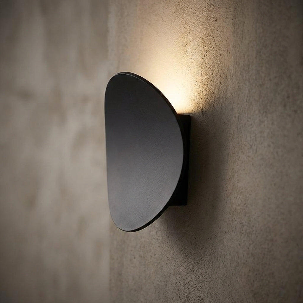 Serevex minimalist LED wall sconce, modern aluminum uplight for indoor ambient lighting.