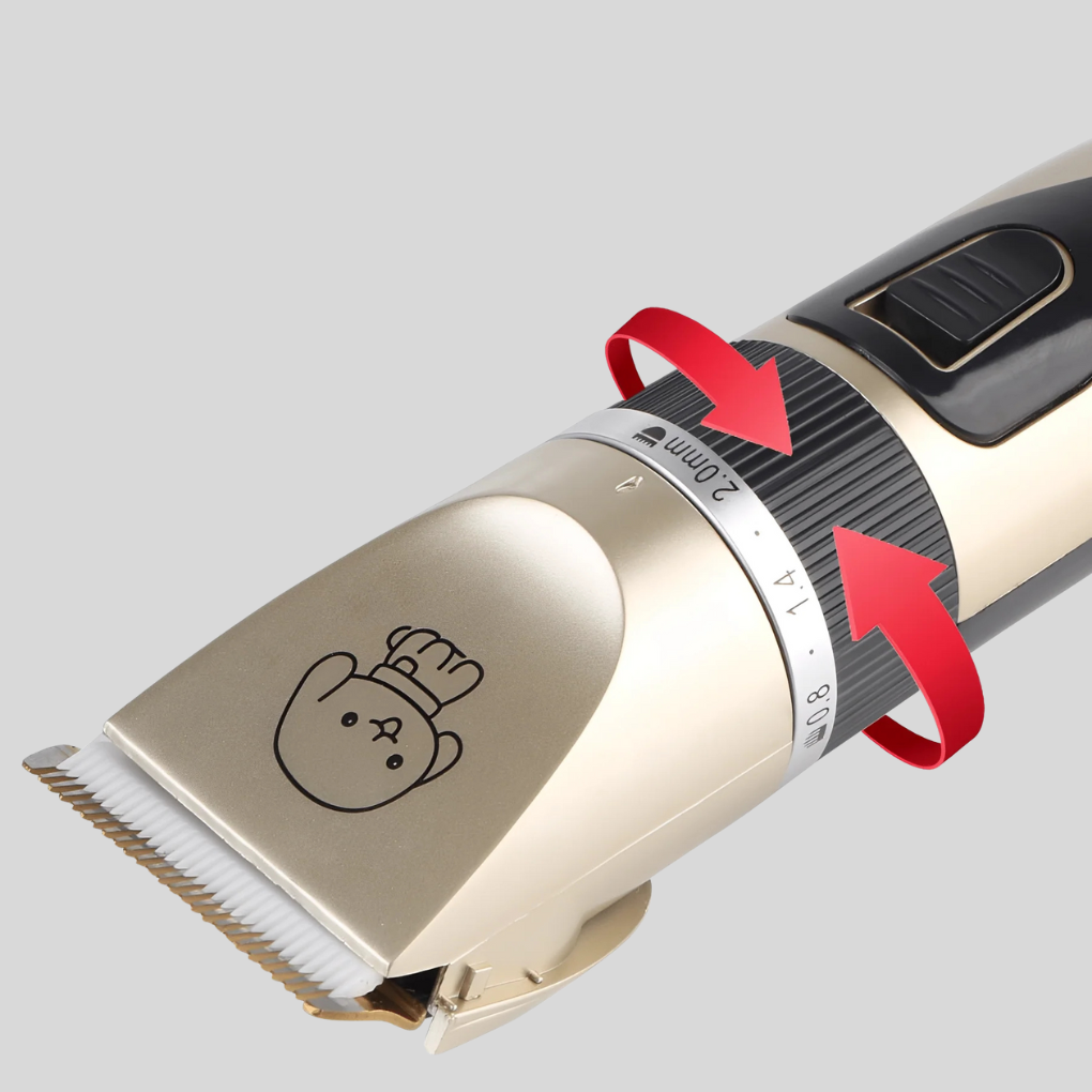 Professional animal grooming clipper for quiet dog & cat trims. Cordless, rechargeable with sharp stainless steel blade.