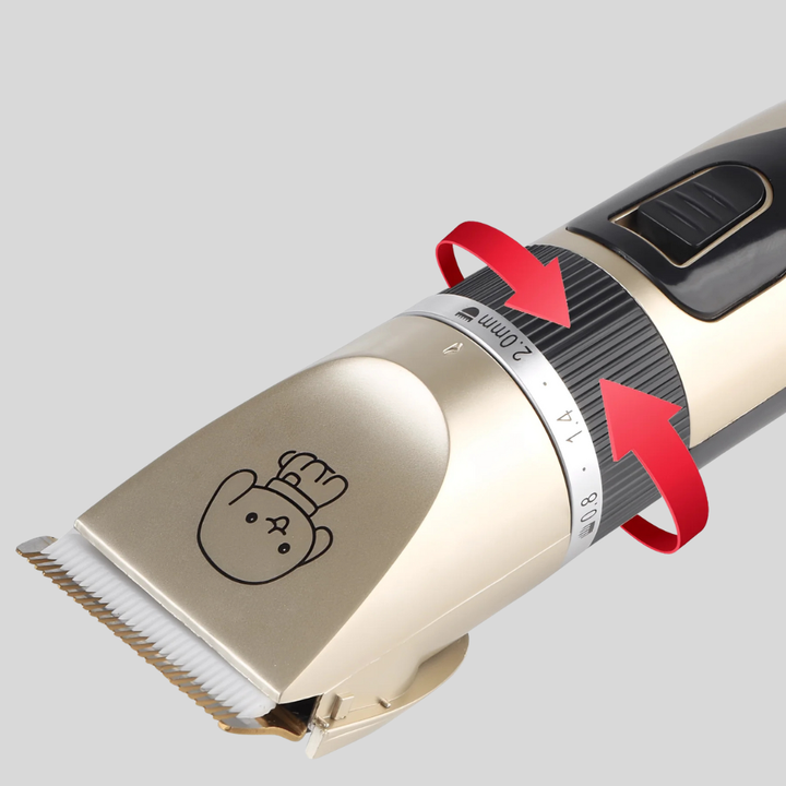 Professional animal grooming clipper for quiet dog & cat trims. Cordless, rechargeable with sharp stainless steel blade.
