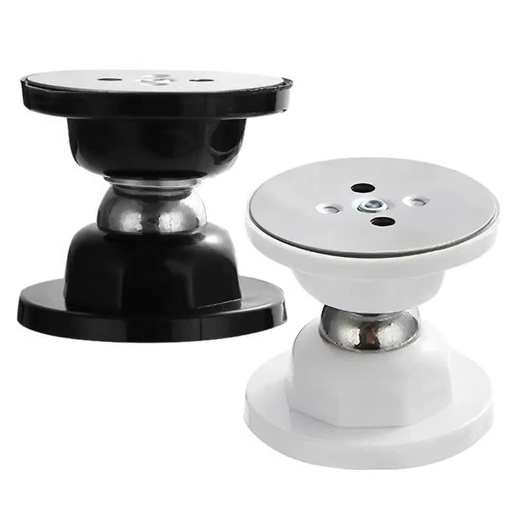 Modern, sleek magnetic door stop. Easy wall or floor mount door buffer ensures quiet, secure door holding.