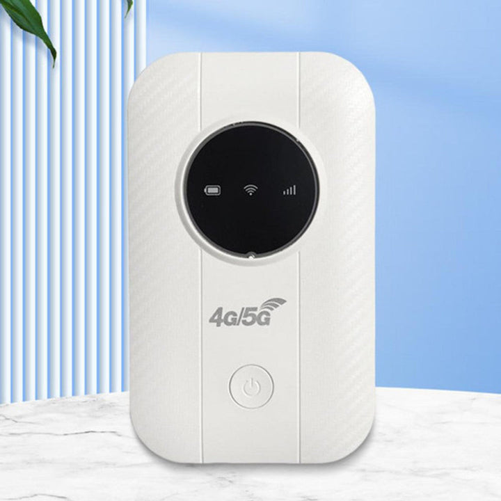 Compact wireless 4G/5G WiFi hotspot providing secure mobile internet for global travel & efficient remote work.