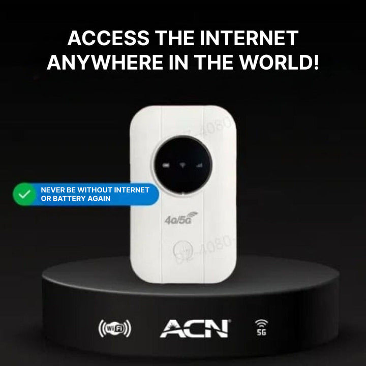 Personal 4G/5G WiFi hotspot router, delivering fast wireless network connectivity for all your devices, anytime, anywhere.