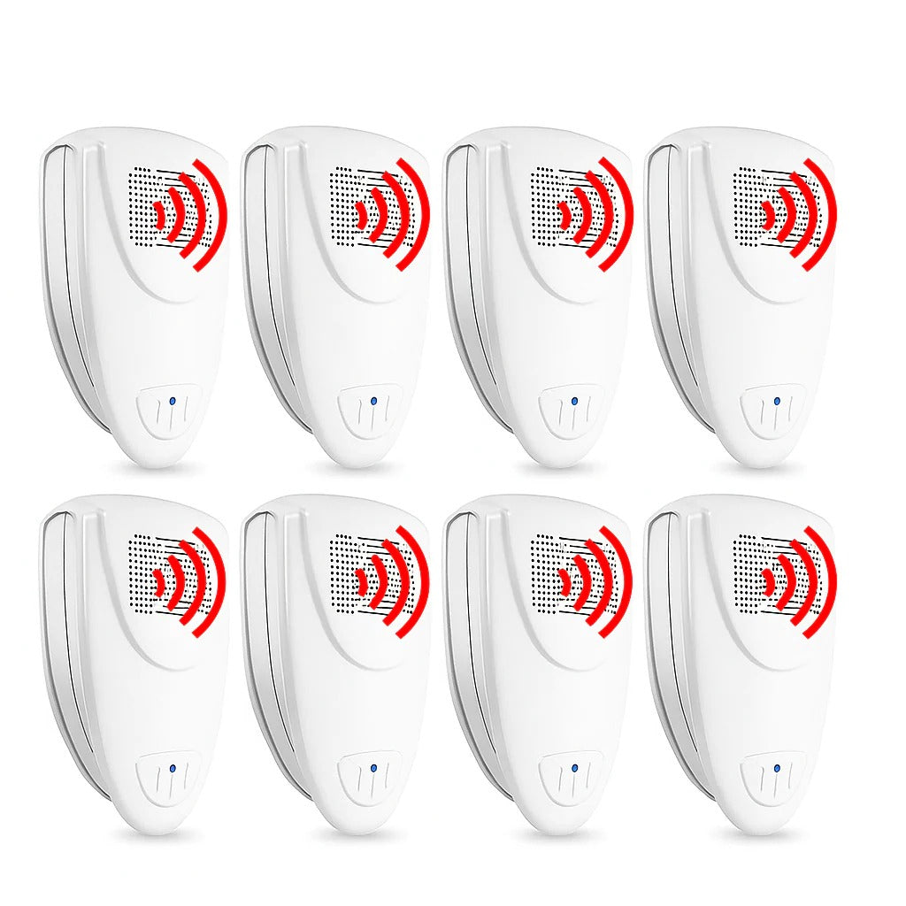 Compact electronic bed bug repeller in a home setting, offering silent & pet-friendly insect repellent.