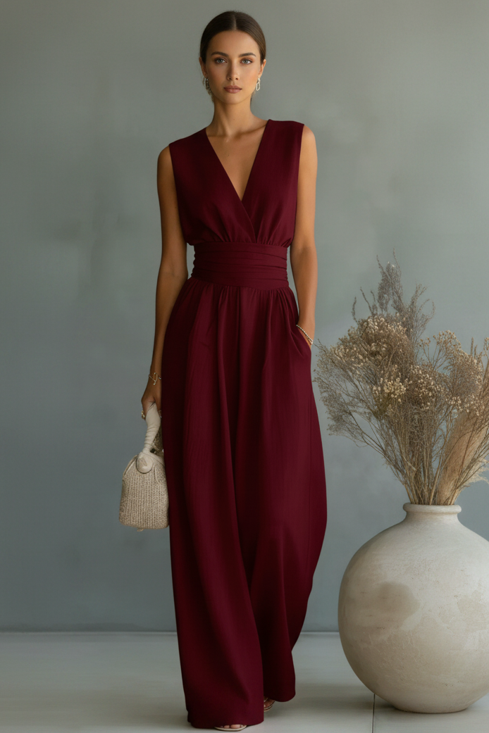 Elegant women's co-ord set with a flattering cross waist, perfect for professional office looks & day-to-night style.