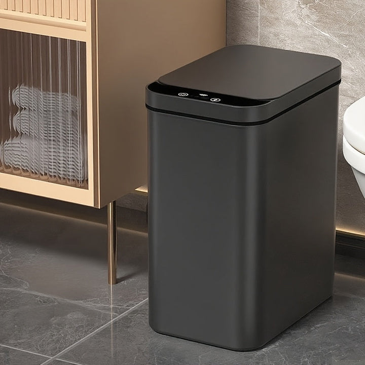 11L (2.9 gal) sensor waste bin, touch-free for easy, hygienic disposal in kitchen & bath.