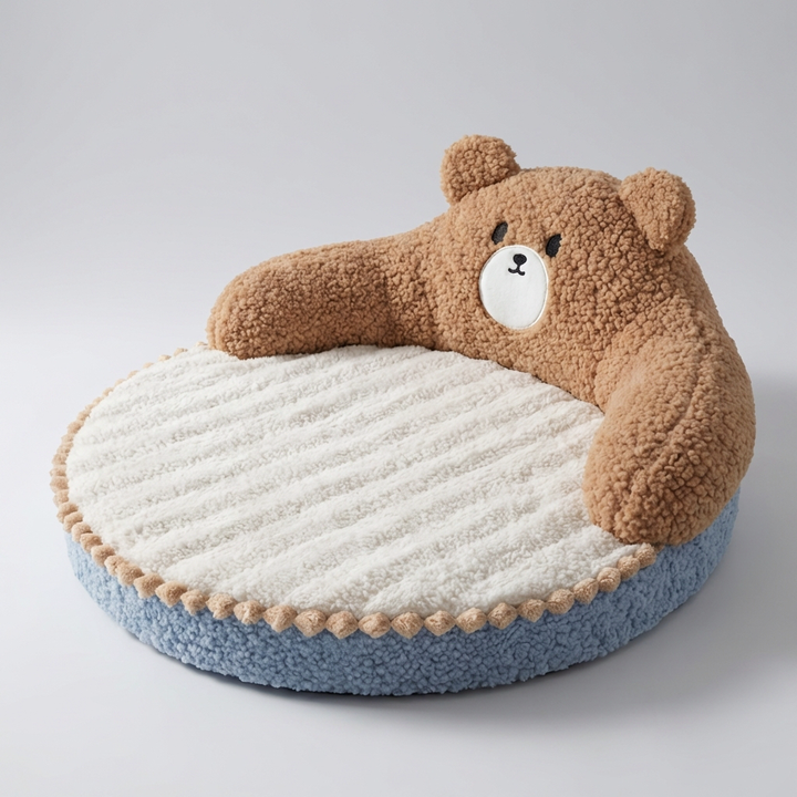 Washable kitten bed with memory foam for ultimate comfort. Perfect cozy pet resting spot for small cats.