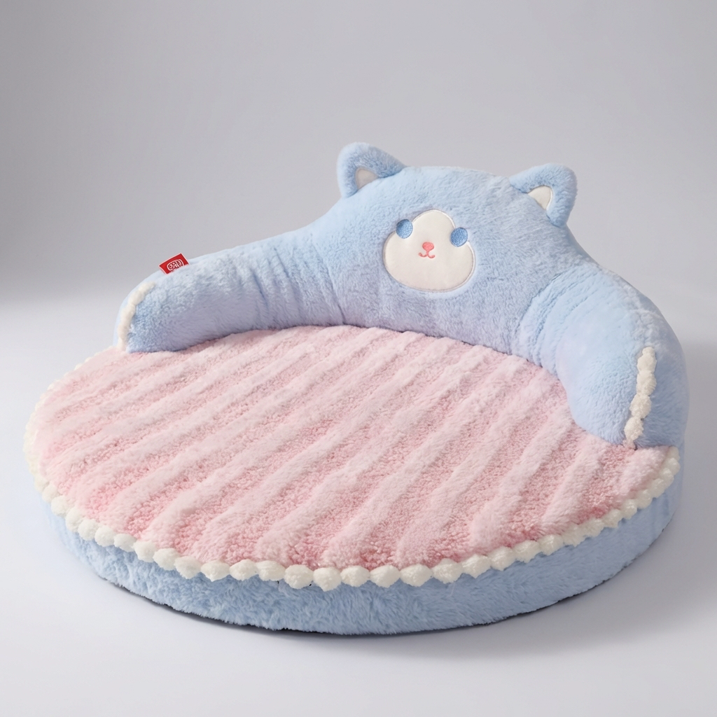 Cute indoor cat bed for small cats & kittens. A super soft animal bed, providing a warm and cozy resting spot.