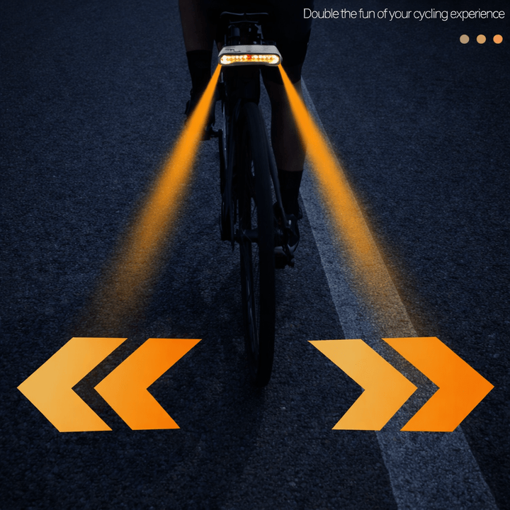 Dual-function bike accessory: smart rear light & anti-theft alarm. Enhances cycling safety & protection.