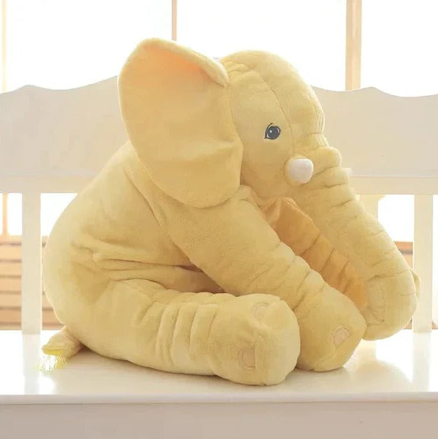 Adorable baby elephant plush cuddle pillow, a soft toy and ideal newborn or baby shower gift.