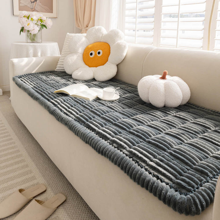Soft, non-slip, and washable pet couch cover. Cozy furniture protector, a versatile dog mat & cat mat sofa throw.