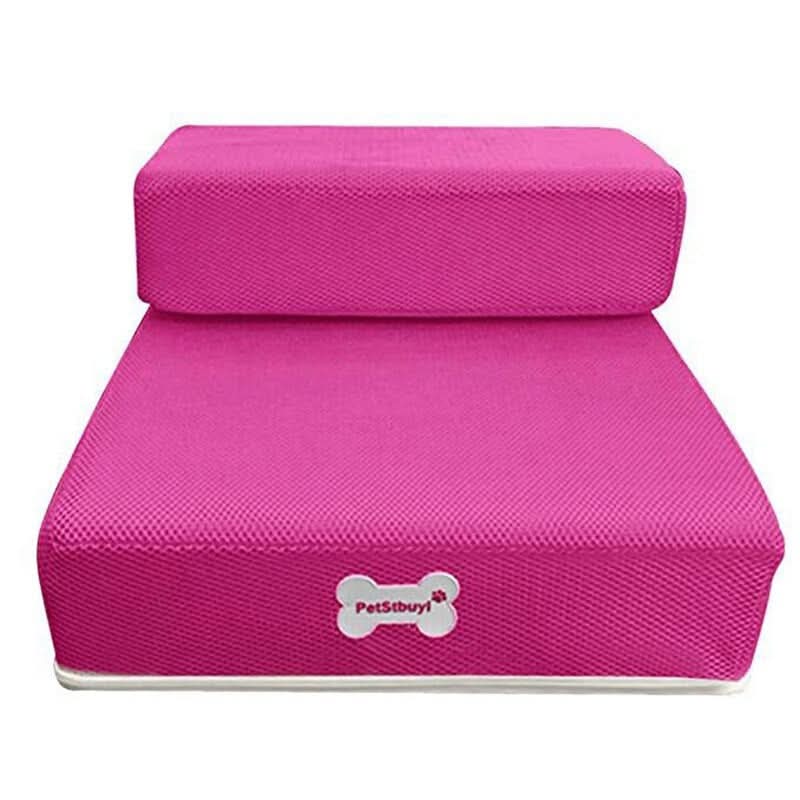 Non-slip pet steps ensure safe furniture access for small dogs & cats, preventing falls.