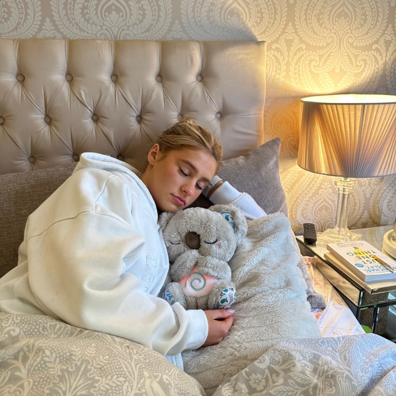 Plush calming animal toy designed for stress relief & comfort. Soft cuddle buddy, an effective unisex anxiety aid.