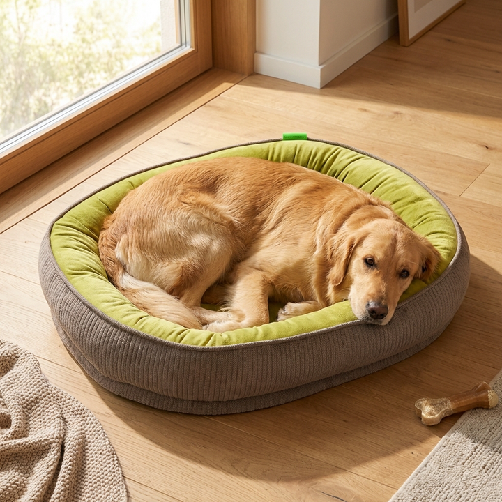 Soft washable dog nest bed for ultimate pet comfort. Cozy plush design for small to medium dogs.