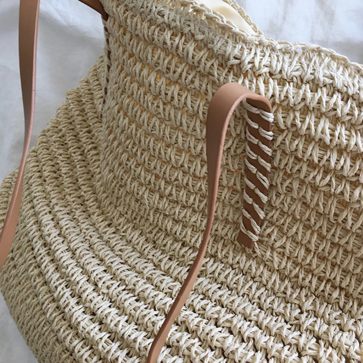Durable TerraWoven handbag, a stylish women's shoulder bag with a unique woven design perfect for daily errands.
