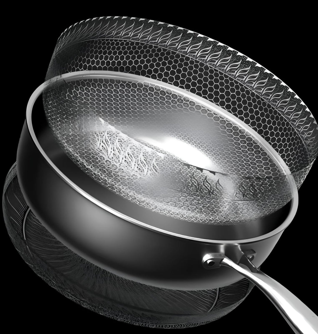 Stainless Steel Honeycomb Non - Stick Wok - Stir - Fry Cookware - Lexians