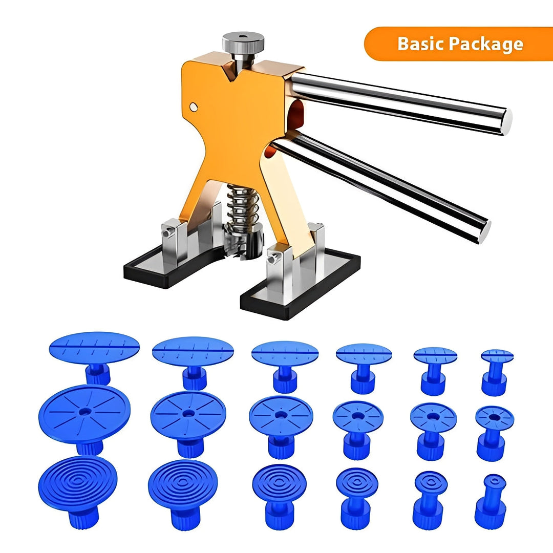 DIY stainless steel dent puller kit for home improvement. Repair minor dents on cars, appliances, & metal.