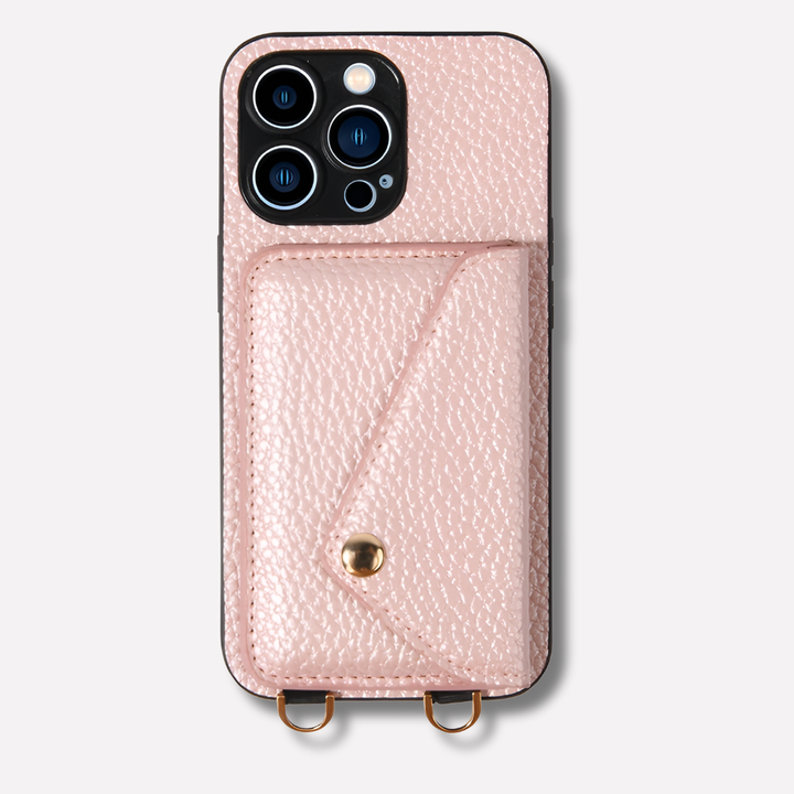 Travel essential: Women's lanyard phone case with card holder. Secure your phone & cards for easy, hands-free access.