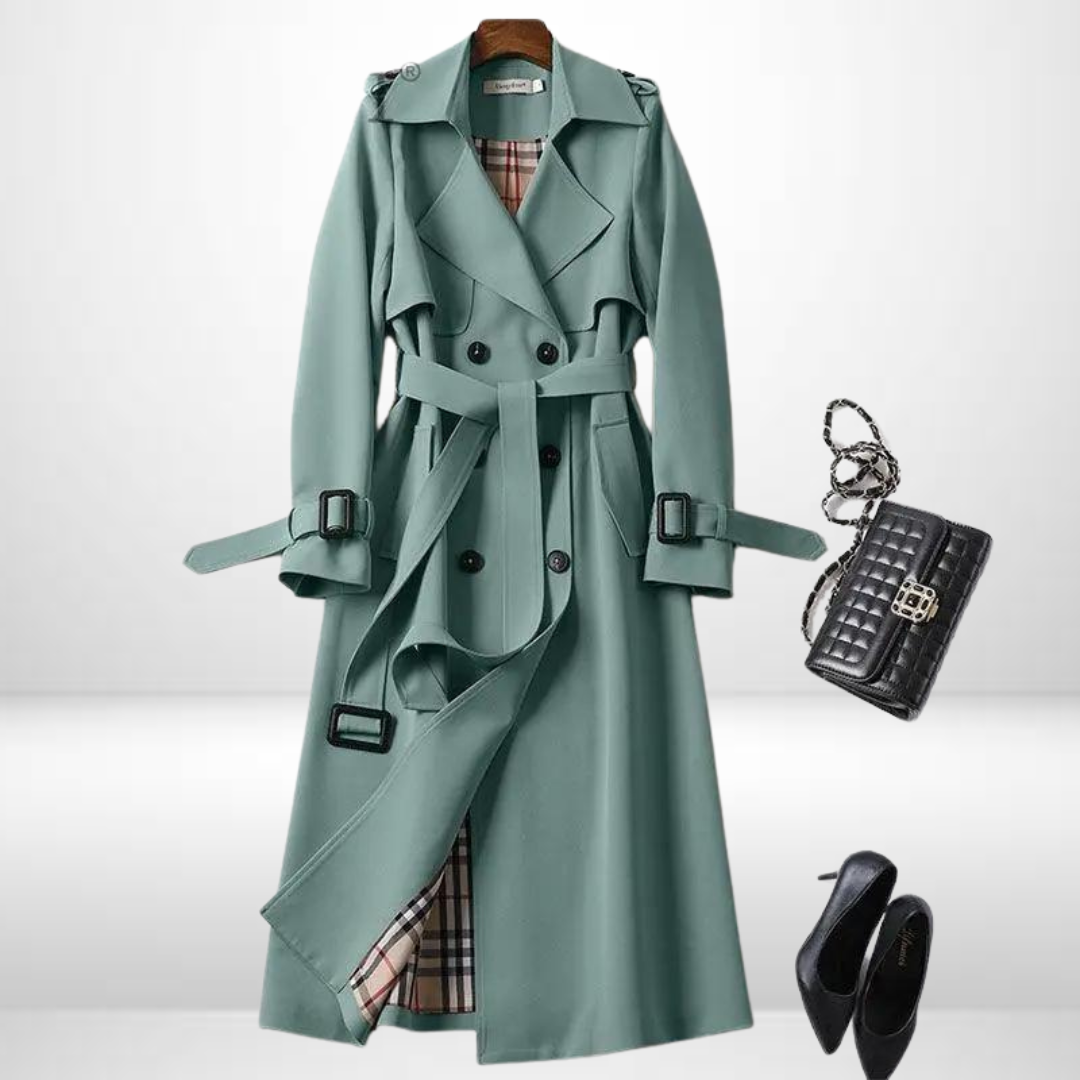 Modern women's mid-length padded jacket. Comfortable everyday wear in cold fall & winter weather.