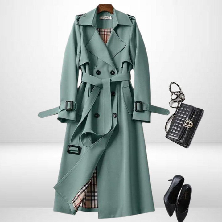 Modern women's mid-length padded jacket. Comfortable everyday wear in cold fall & winter weather.