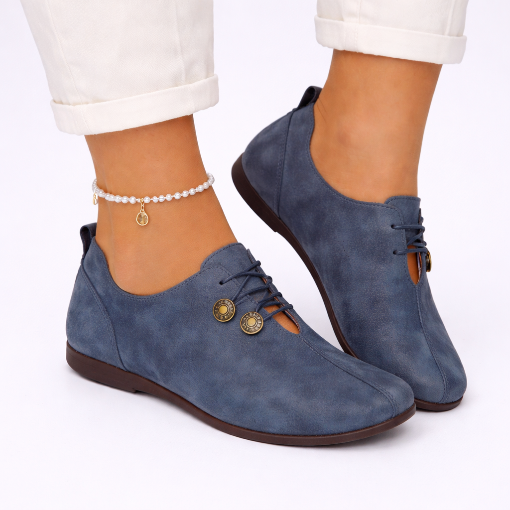 Stylish women's orthopedic loafers, soft & cushioned for all-day comfort and foot support. Perfect for casual wear.