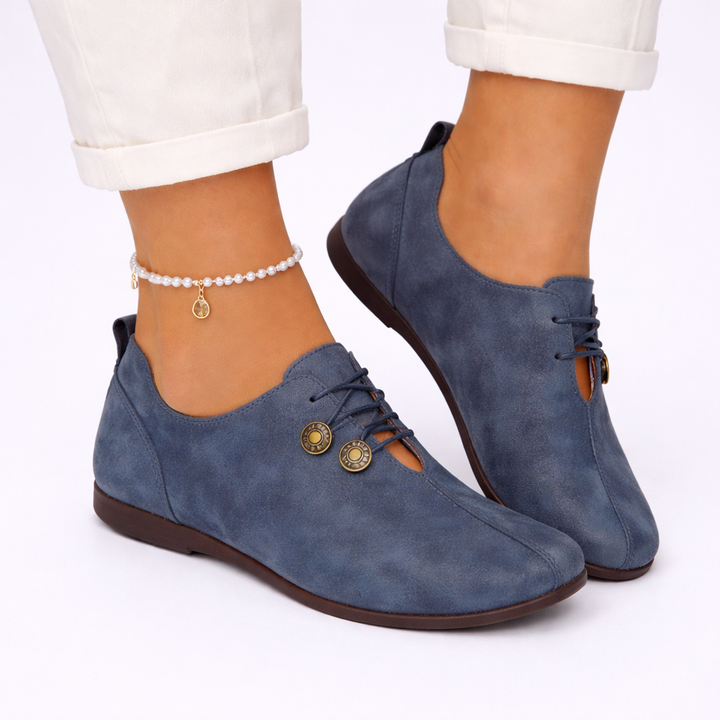 Stylish women's orthopedic loafers, soft & cushioned for all-day comfort and foot support. Perfect for casual wear.