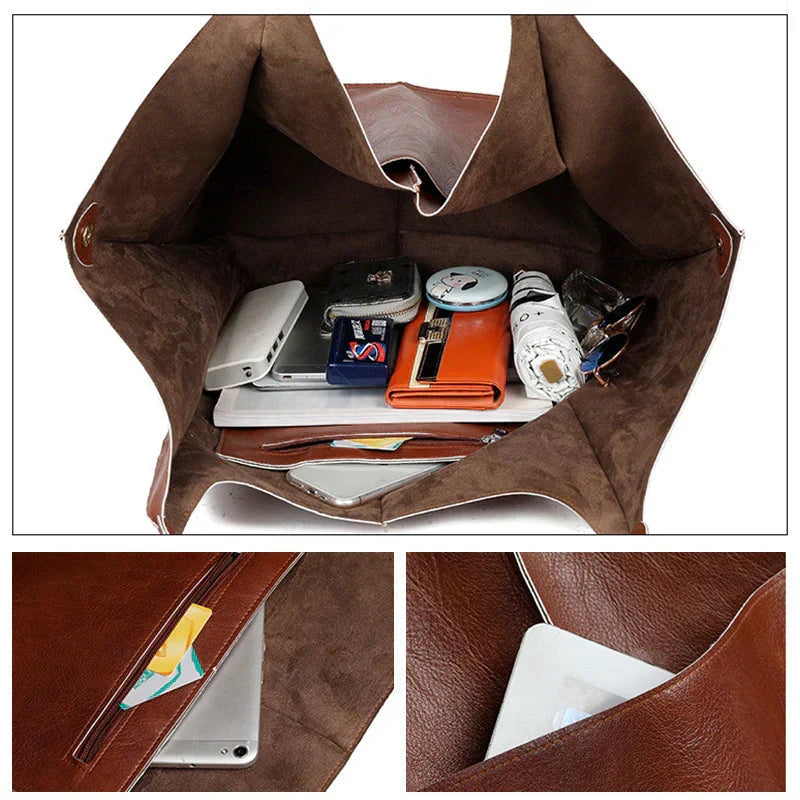 Versatile oversized shoulder bag for women, ideal for daily use, shopping, or as a large capacity tote handbag.