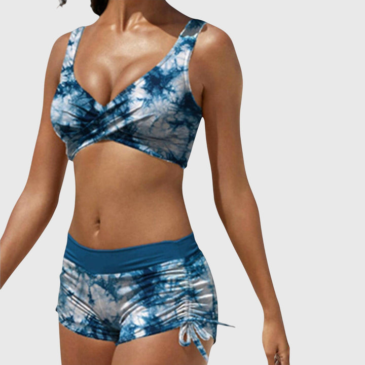 Comfortable & chic women's bikini set, a stylish two-piece swimwear design ideal for summer beachwear.