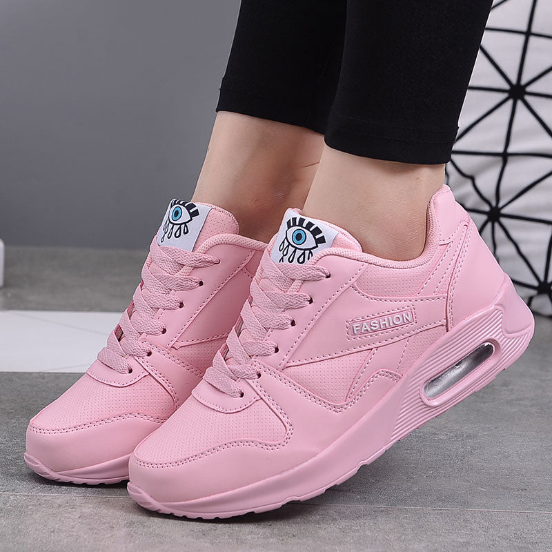 Light blue women's chunky platform sneakers by Valencia, offering comfort & modern style for casual wear.