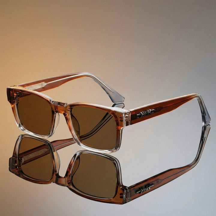 Classic black square frame sunglasses with UV400 protection, perfect unisex fashion eyewear.