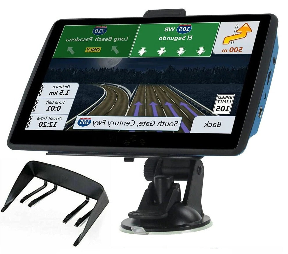 TavvitaImp009 Universal 7-inch GPS navigation system for cars and trucks with clear display.