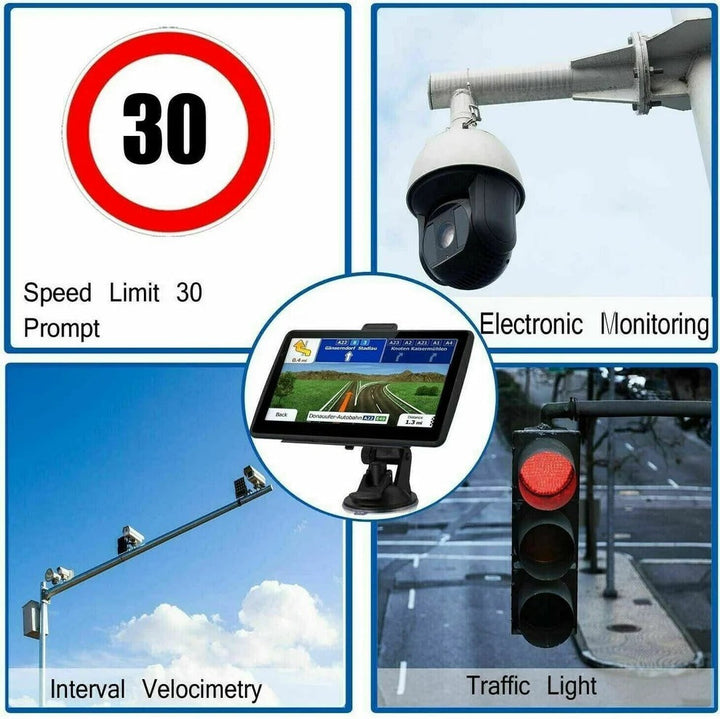 TavvitaImp009 7-inch vehicle GPS for reliable navigation, includes latest map updates.