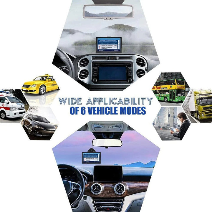Advanced 7-inch GPS system for car and truck travel, providing clear driving directions.
