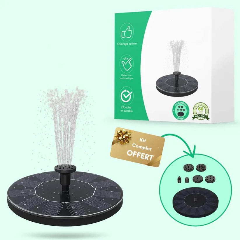 TavvitaImp011 outdoor solar fountain, a charming water feature for garden ponds, eco-friendly & easy to use.