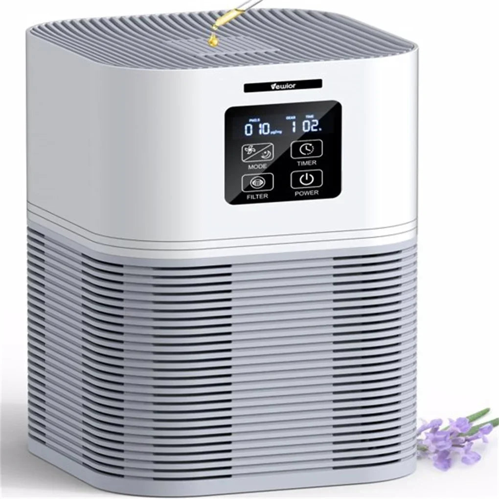 Tavvitaimp18 H13 HEPA air purifier, 2-in-1 for allergies, pet odor, & improved home air quality. Aromatherapy.