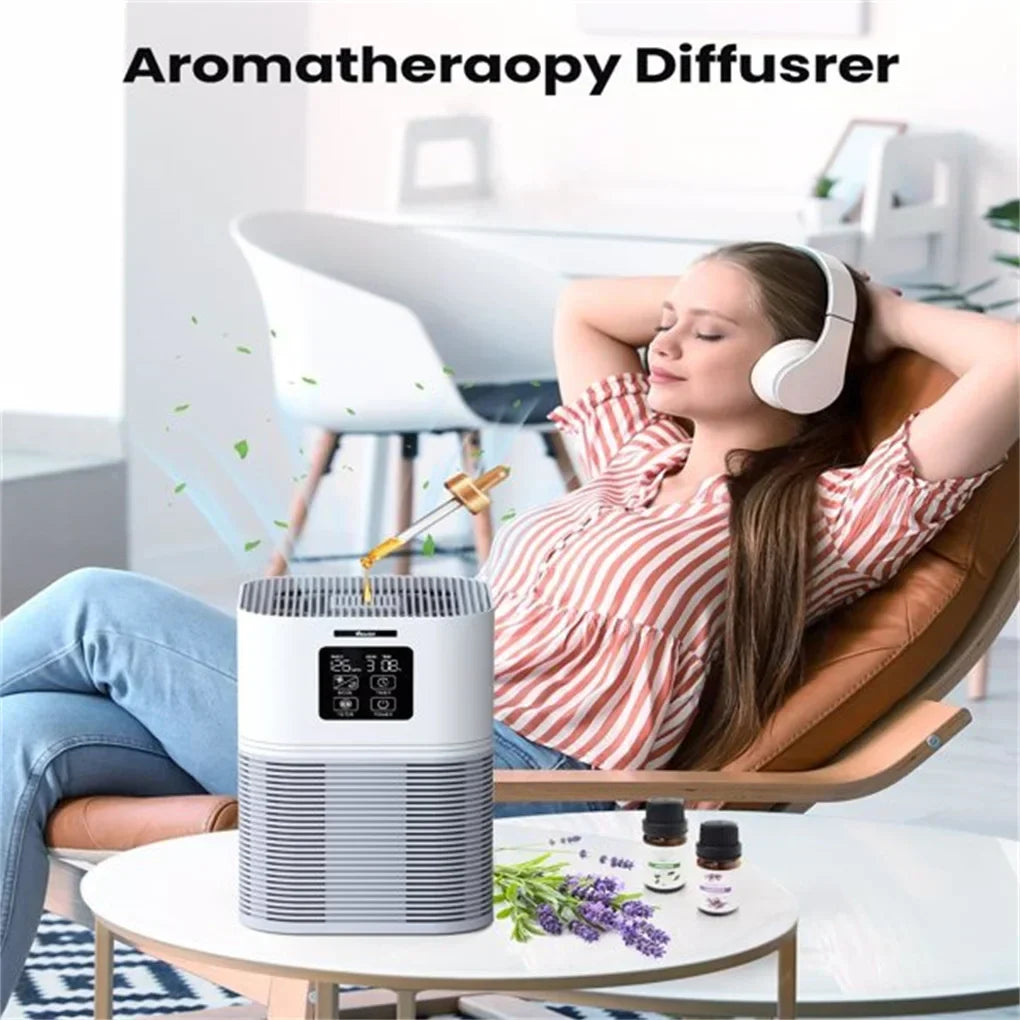H13 HEPA air purifier for severe allergies. Effectively removes pet dander, dust, pollen, and other airborne particles.
