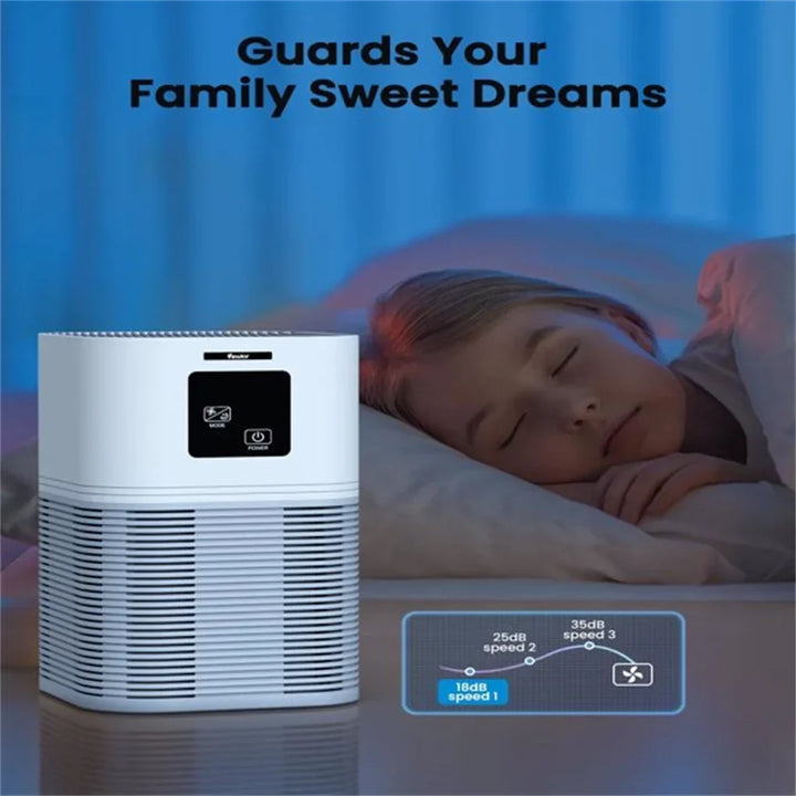 Tavvitaimp18 H13 HEPA filter air purifier, designed to improve home air quality for allergies & pet owners.